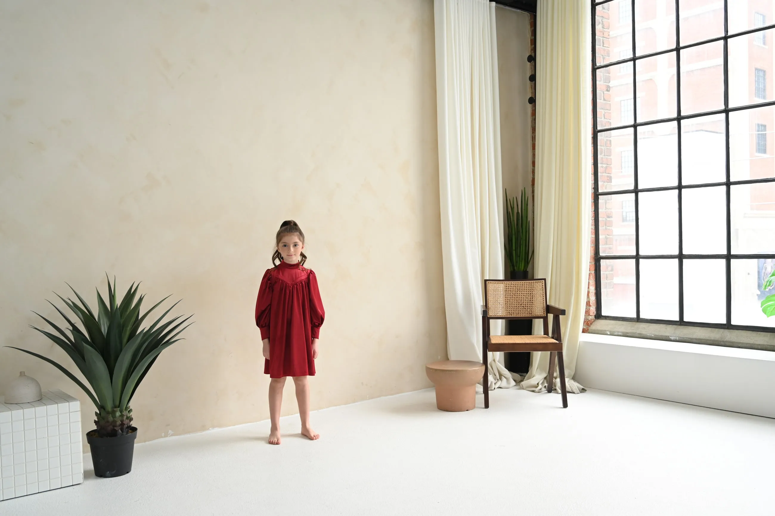 Rachel dress (olive-green velvet)