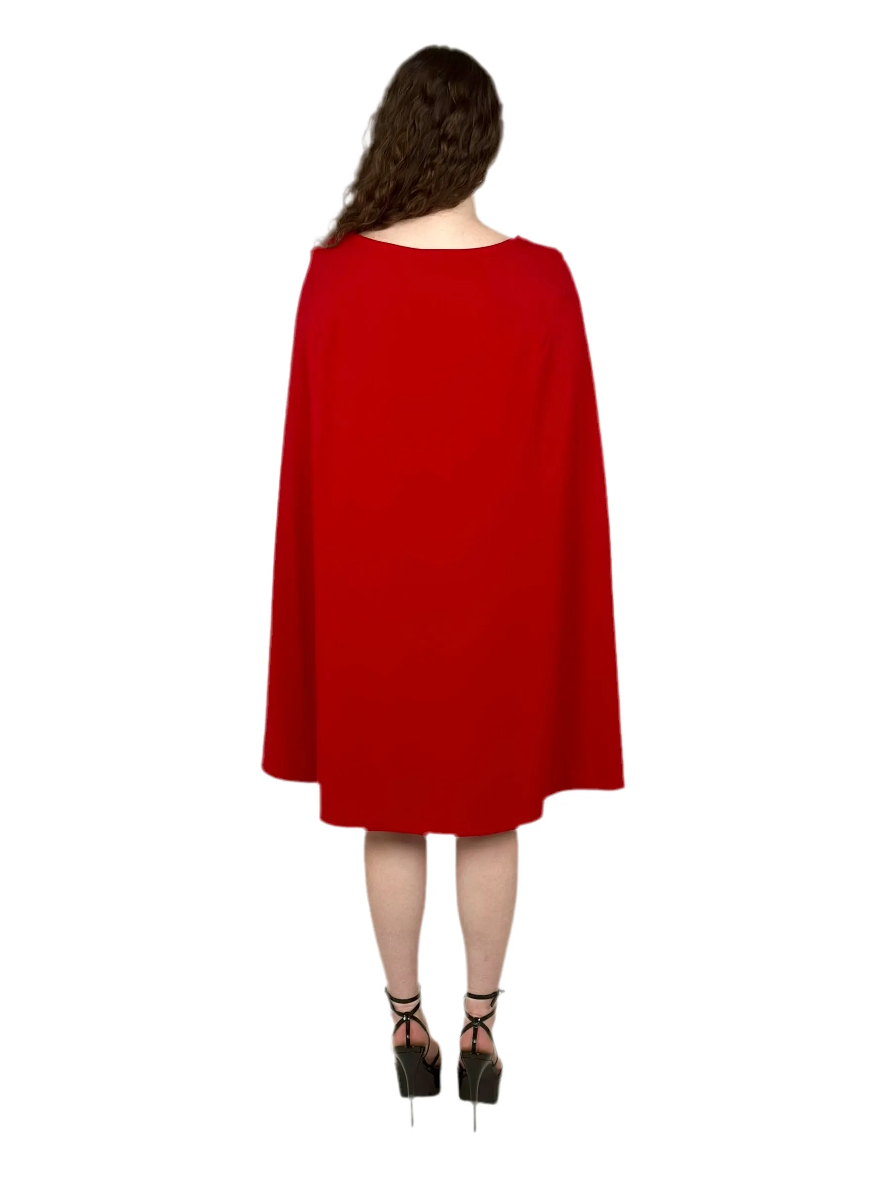 Red Cape Mini Dress