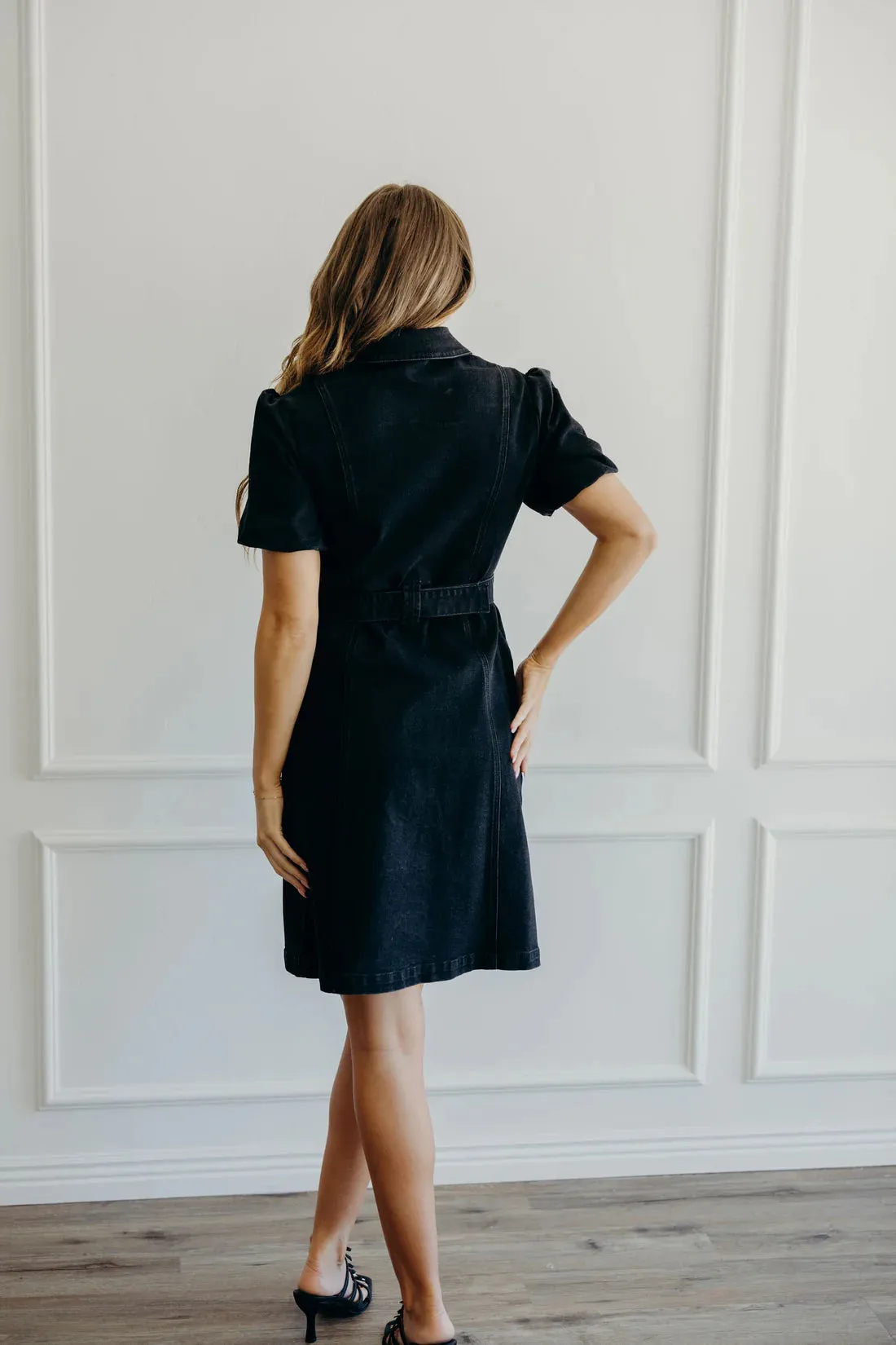 Rickie Dress in Dark Denim