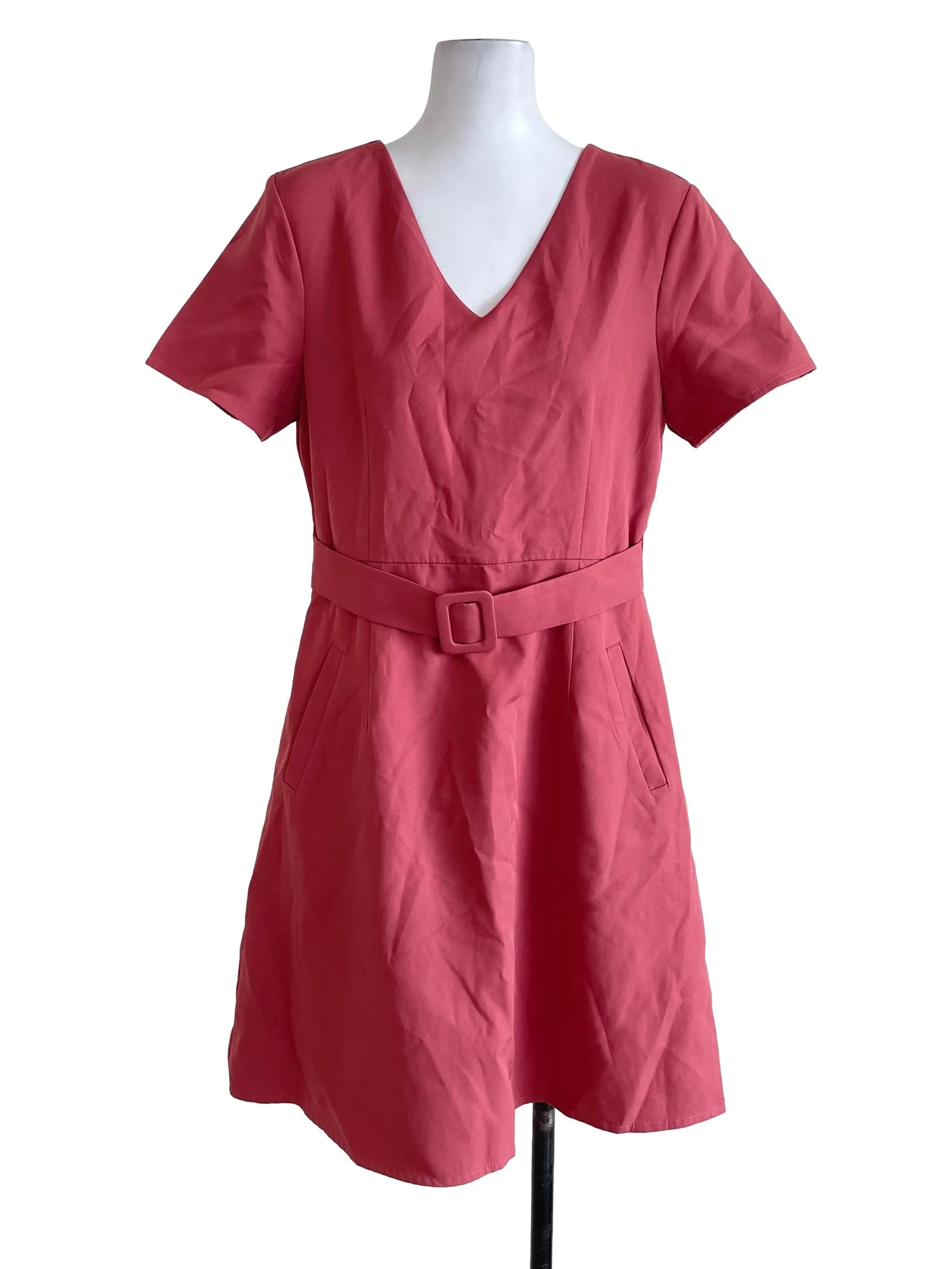Rosewood Buckled A-Line Dress