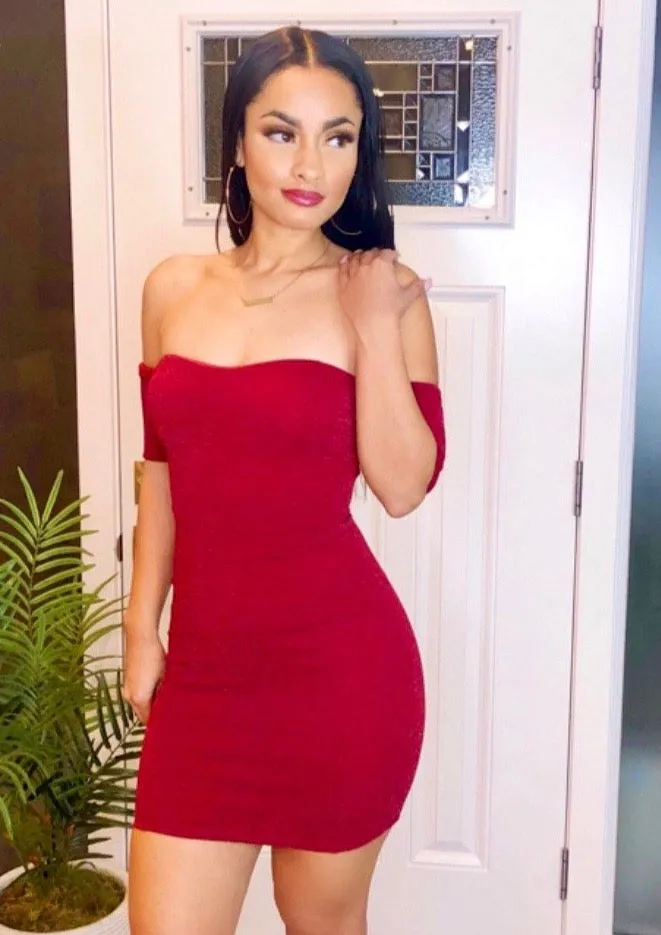 Ruby Glitter Mini Dress