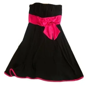 Ruby Rox Strapless Dress Black Pink Juniors Size 11 Party Cocktail