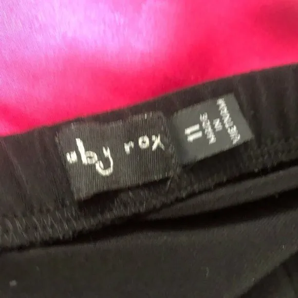 Ruby Rox Strapless Dress Black Pink Juniors Size 11 Party Cocktail