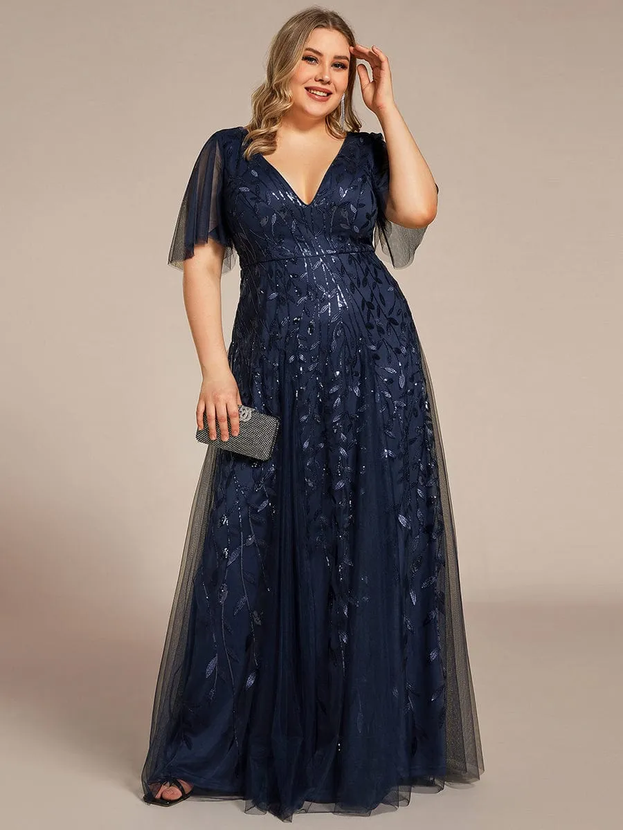 Sally sequin and tulle navy ball dress Express NZ wide