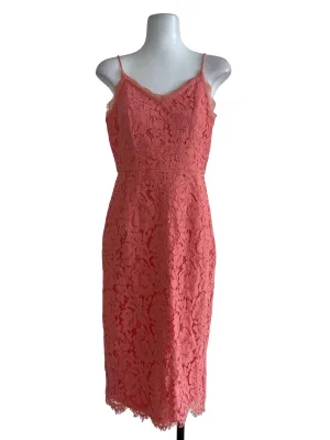 Salmon Pink Lace Dress