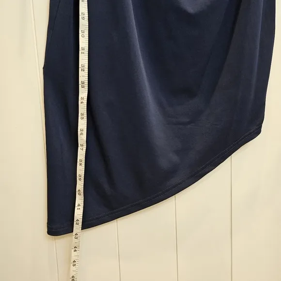 Sam Edelman Off the Shoulder Long Sleeve Midi Body-Con Dress Women's Size 6 Navy