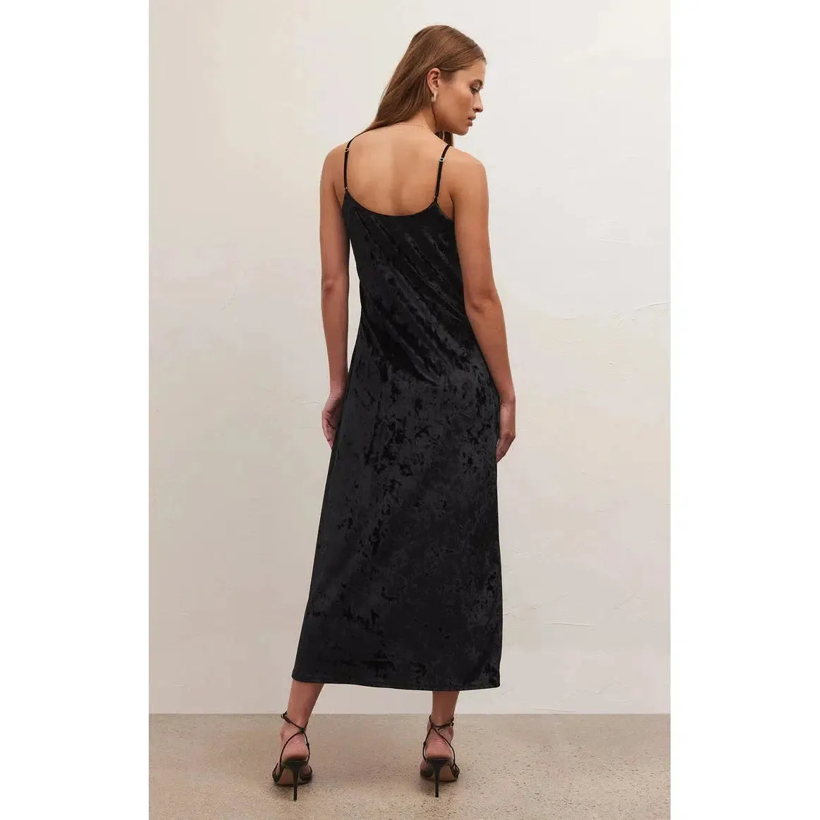 SELINA CRUSHED VELVET DRESS