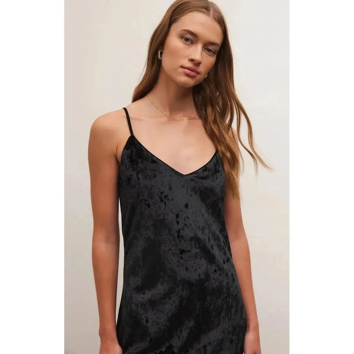 SELINA CRUSHED VELVET DRESS
