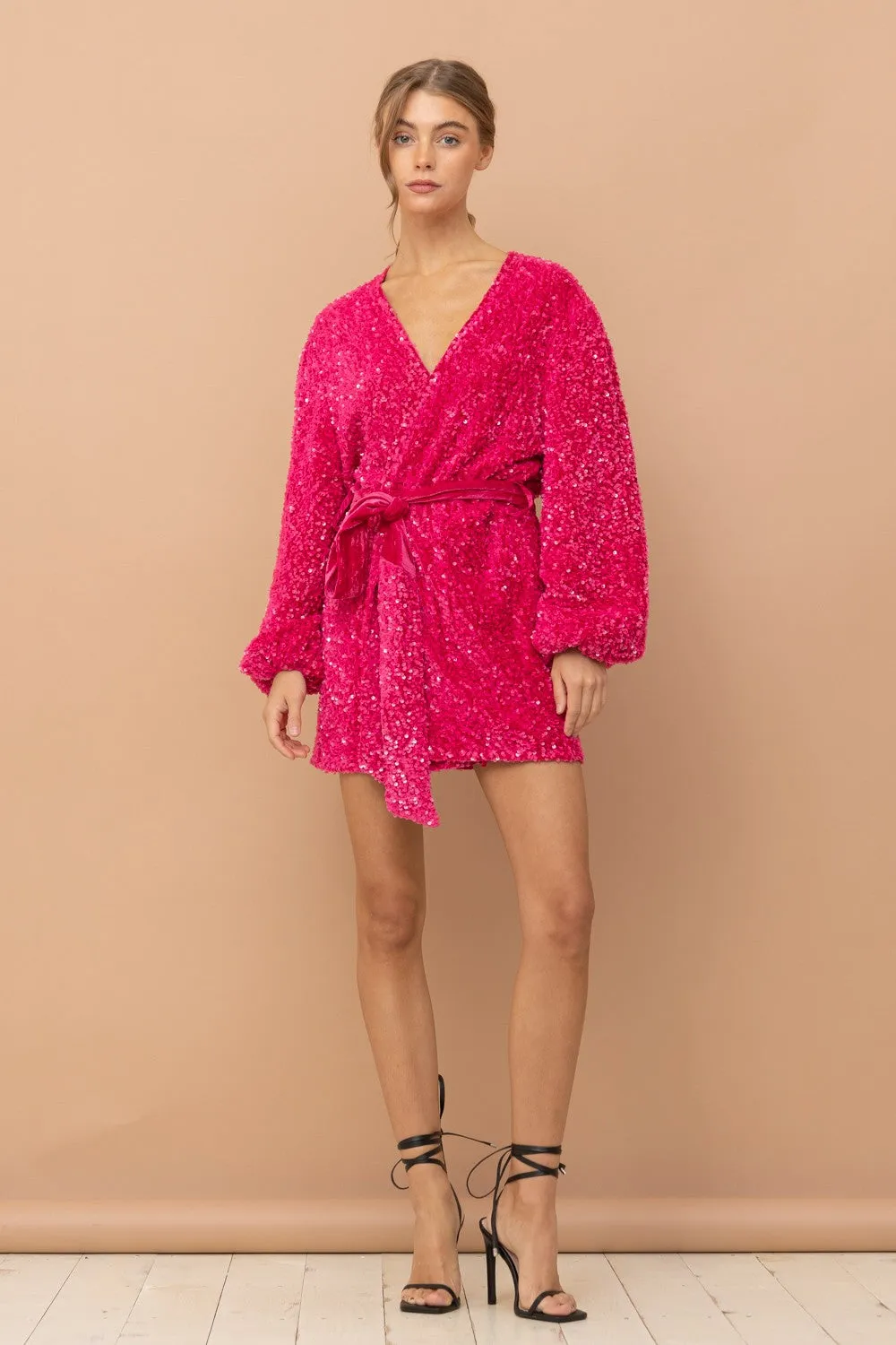 SEQUIN VELVET DRESS