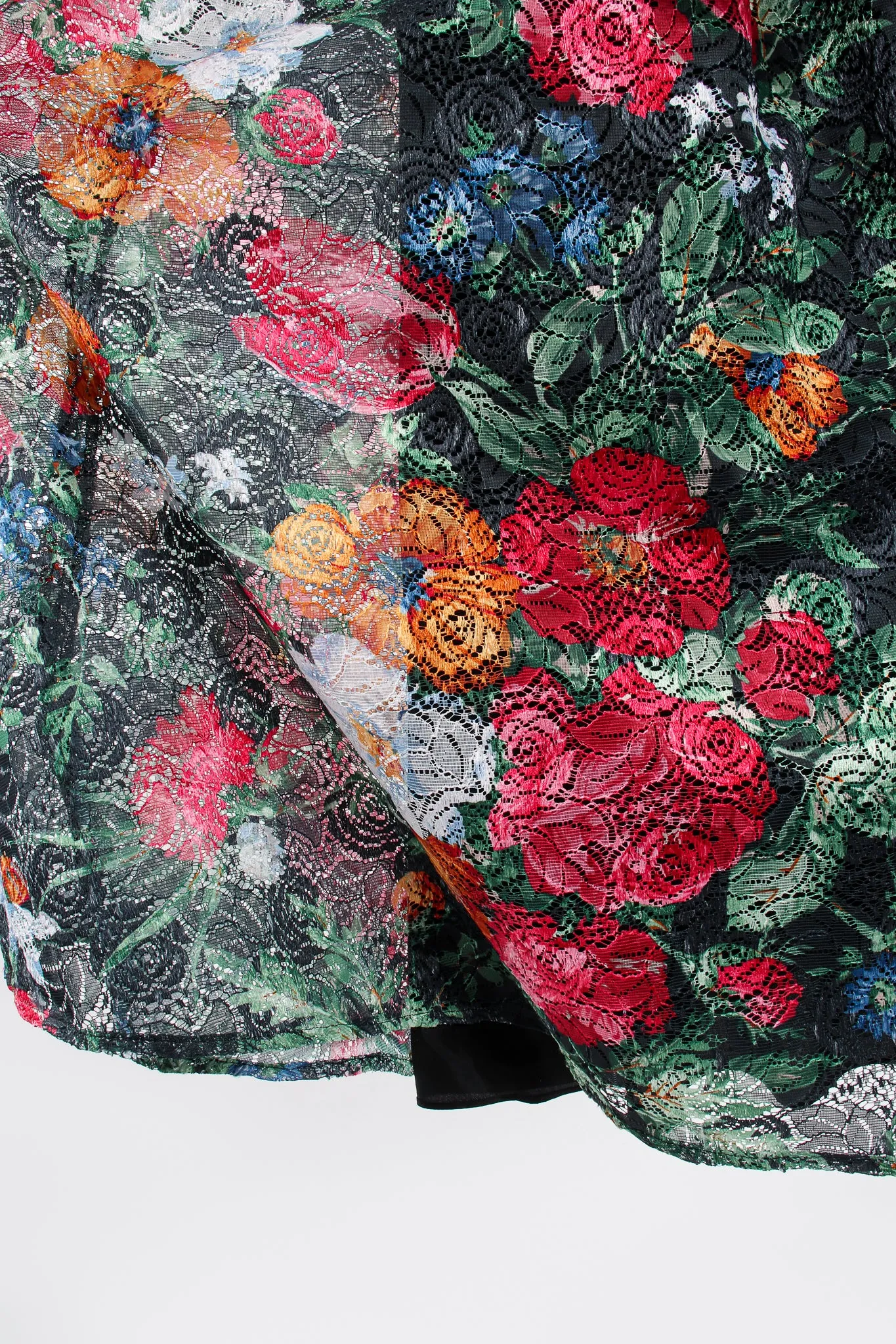 Sequined Floral Lace Garden Gown