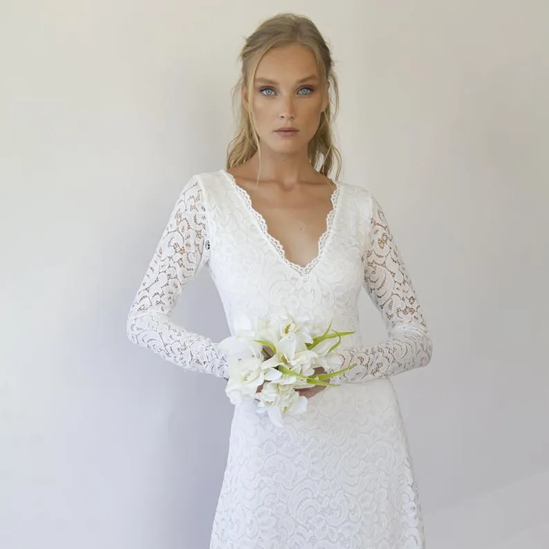 Sheath wedding dress #1310