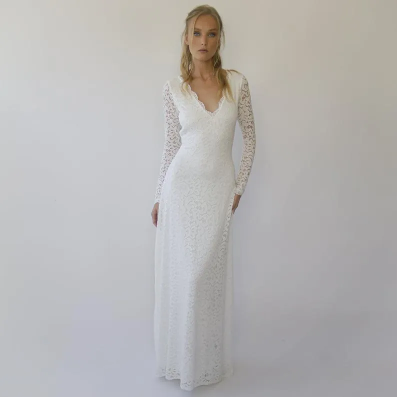 Sheath wedding dress #1310