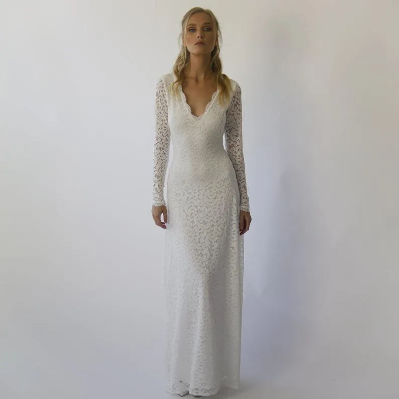 Sheath wedding dress #1310