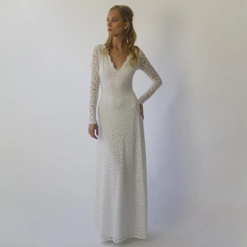 Sheath wedding dress #1310