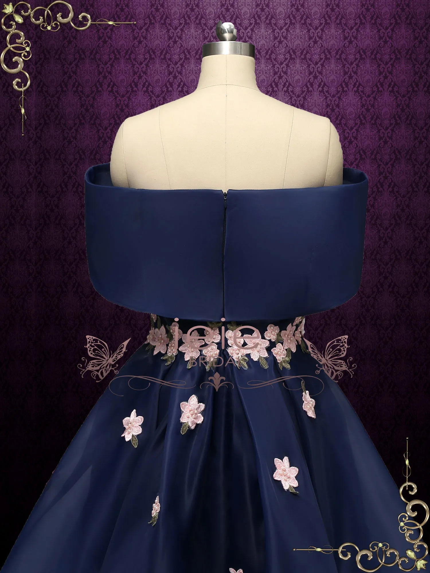 Short Navy Formal Special Occasion Dress LUCIA