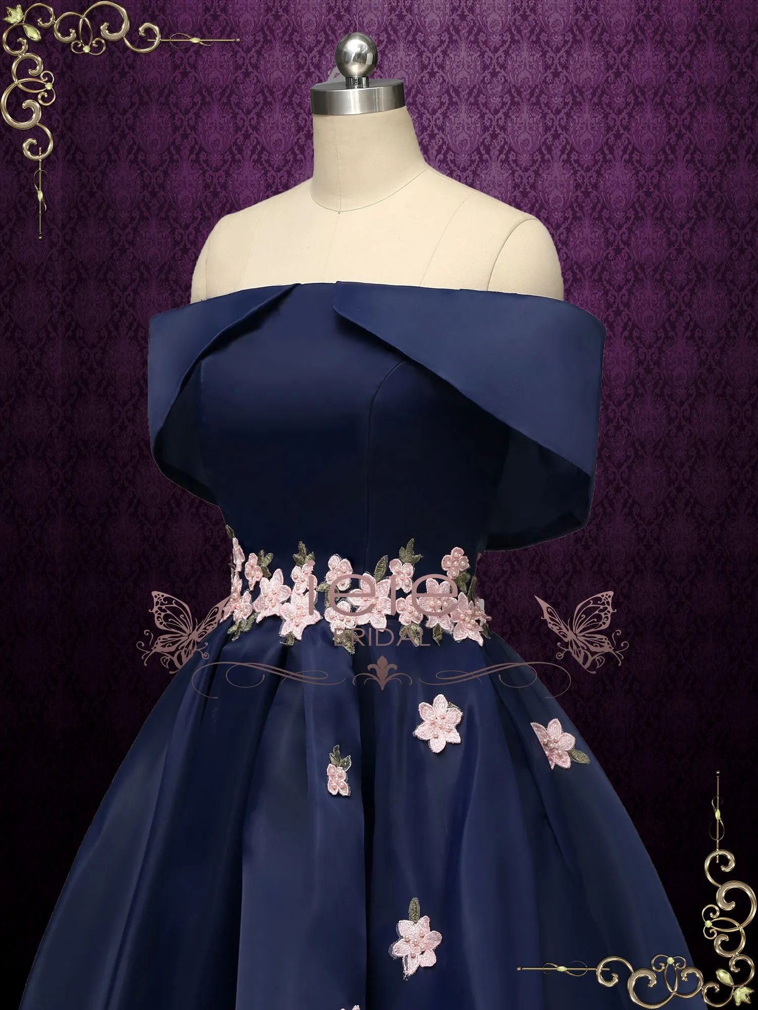 Short Navy Formal Special Occasion Dress LUCIA