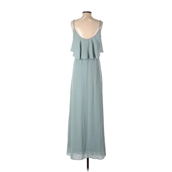 Show Me Your Mumu Caitlin Maxi Dress Silver Sage XXS NWT