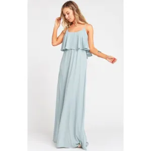 Show Me Your Mumu Caitlin Maxi Dress Silver Sage XXS NWT