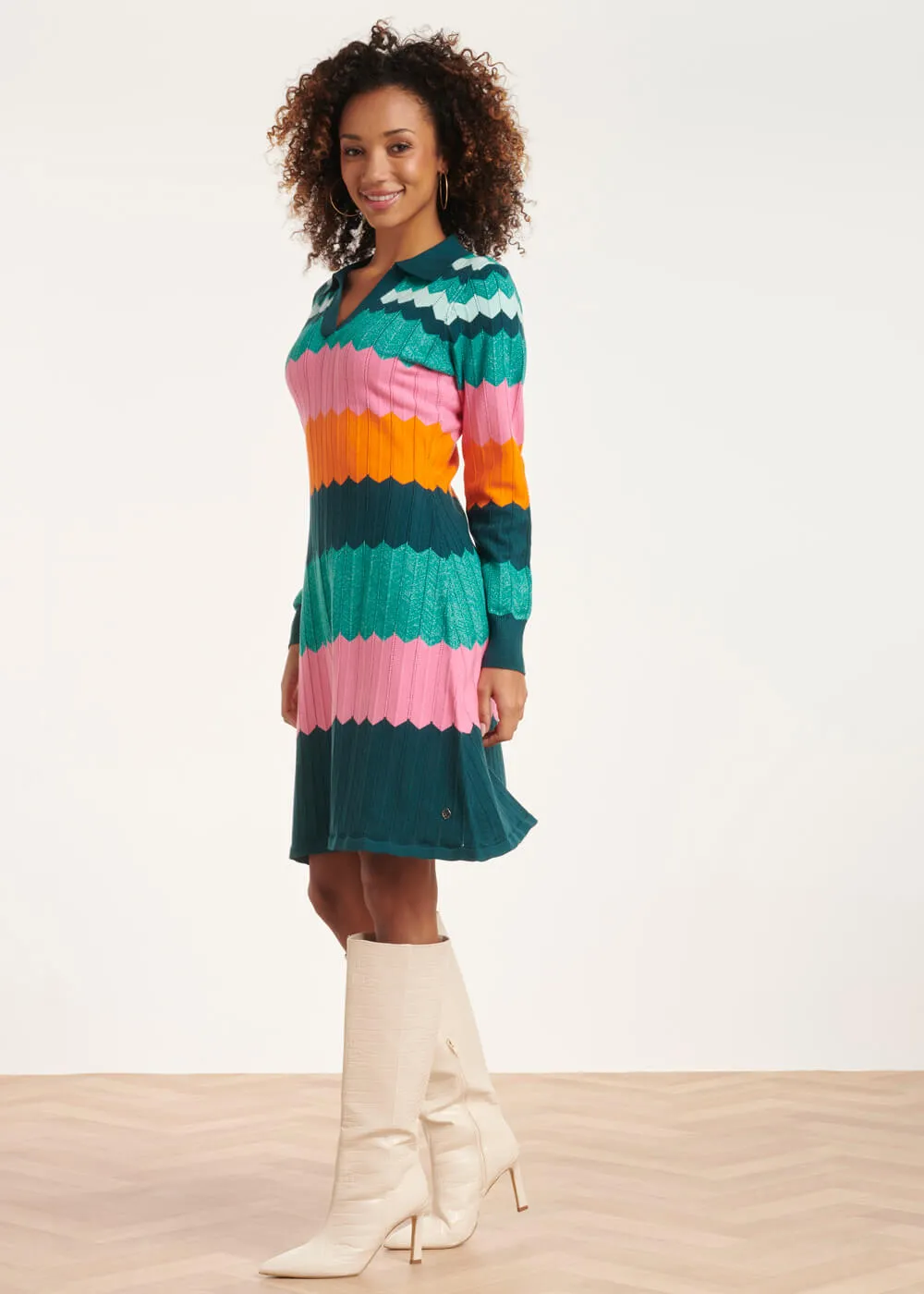 Smashed Lemon Autumn Sorbet Knit Dress Multi
