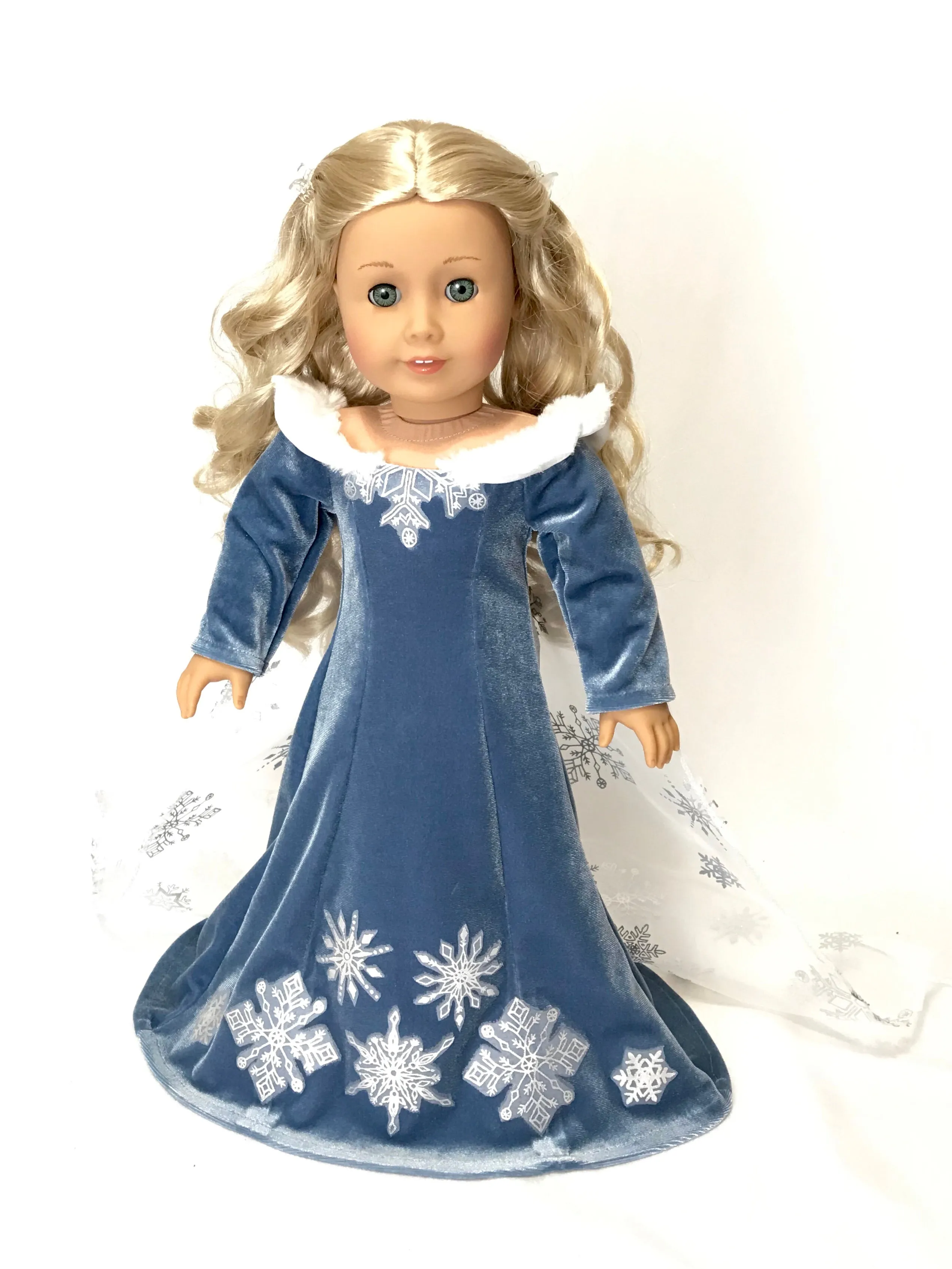 Snow Queen dress fit American Girl Doll