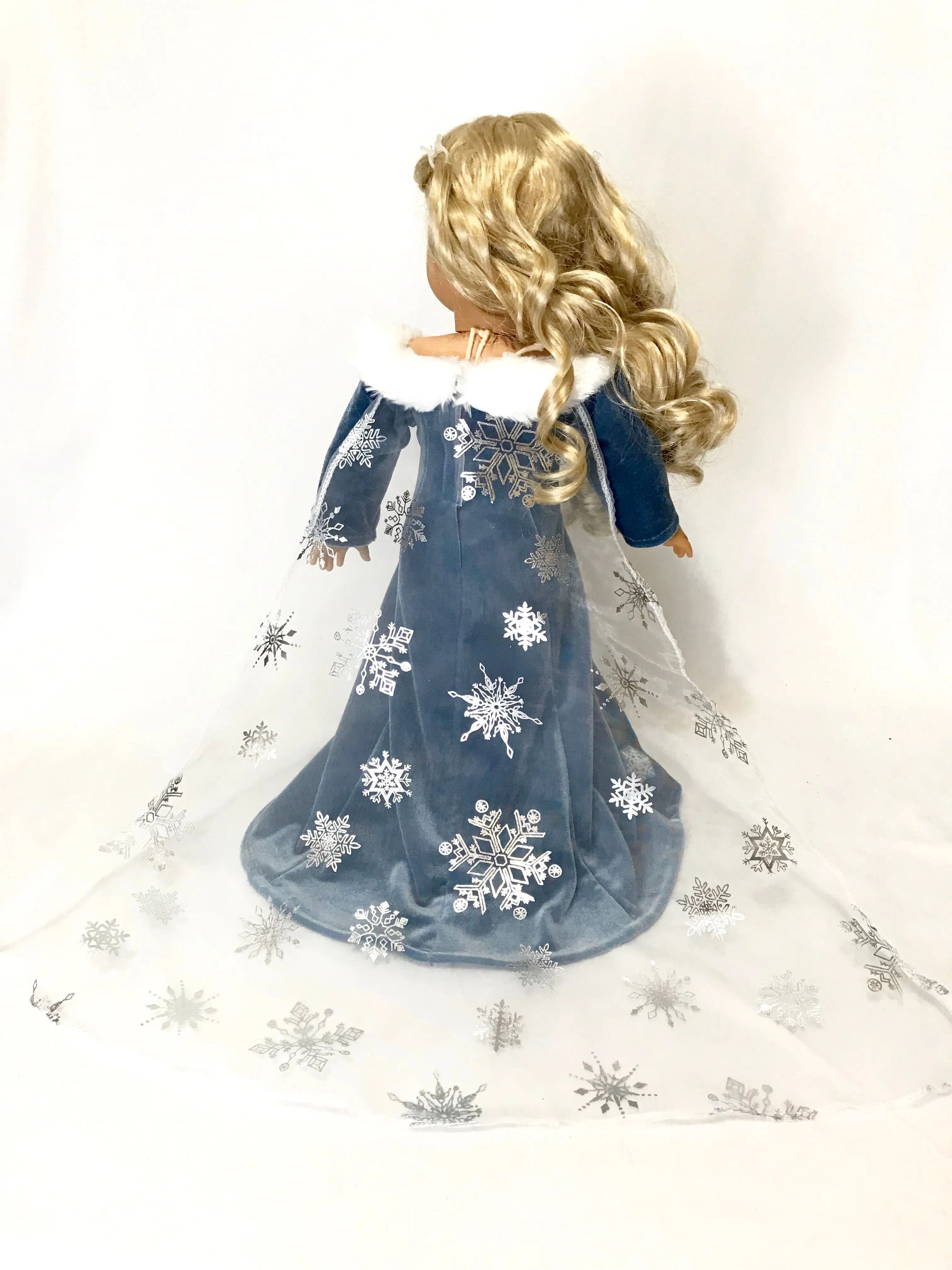 Snow Queen dress fit American Girl Doll