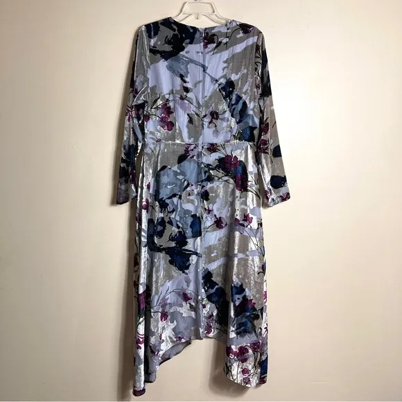 Soft Surroundings Annika Velvet Floral Midi Dress