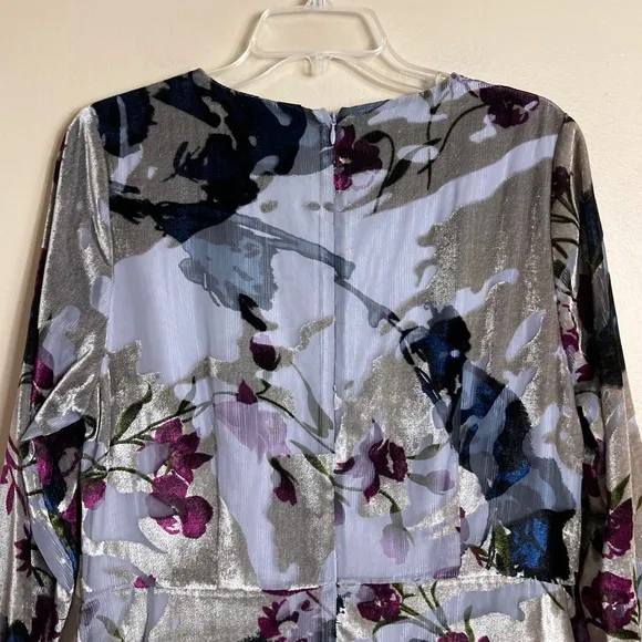 Soft Surroundings Annika Velvet Floral Midi Dress