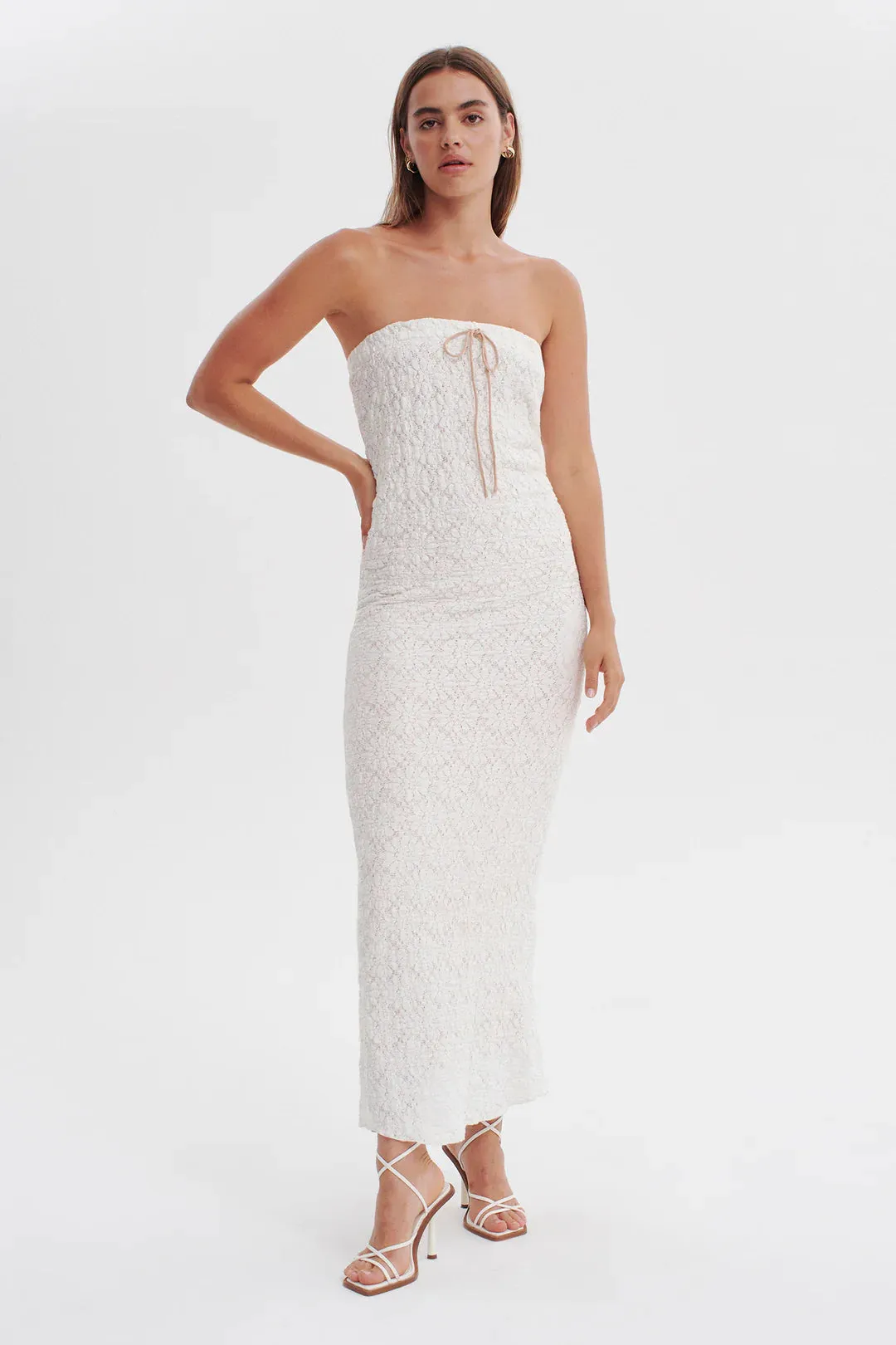Soulmates Strapless Dress- White