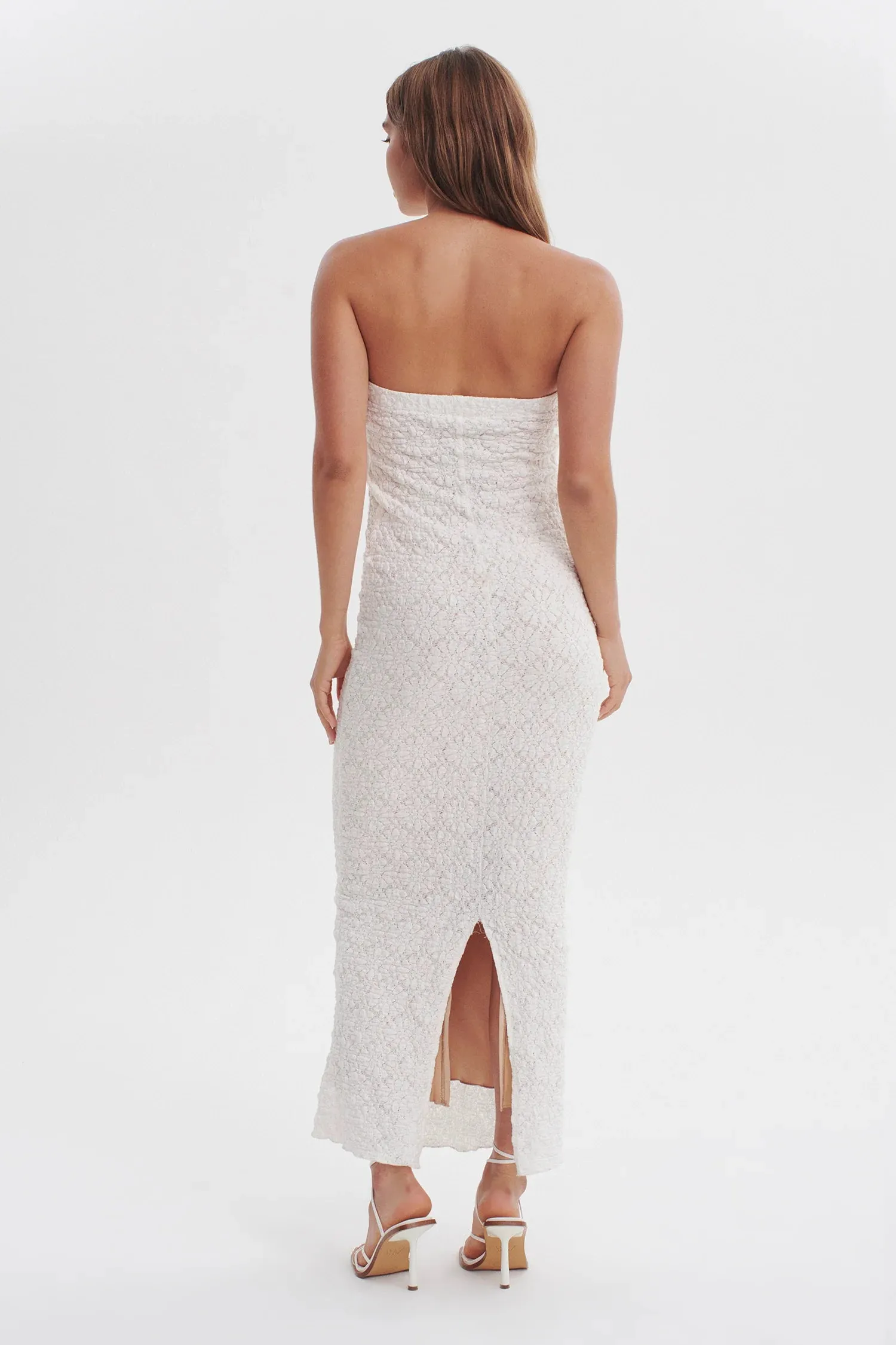 Soulmates Strapless Dress- White