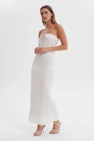 Soulmates Strapless Dress- White