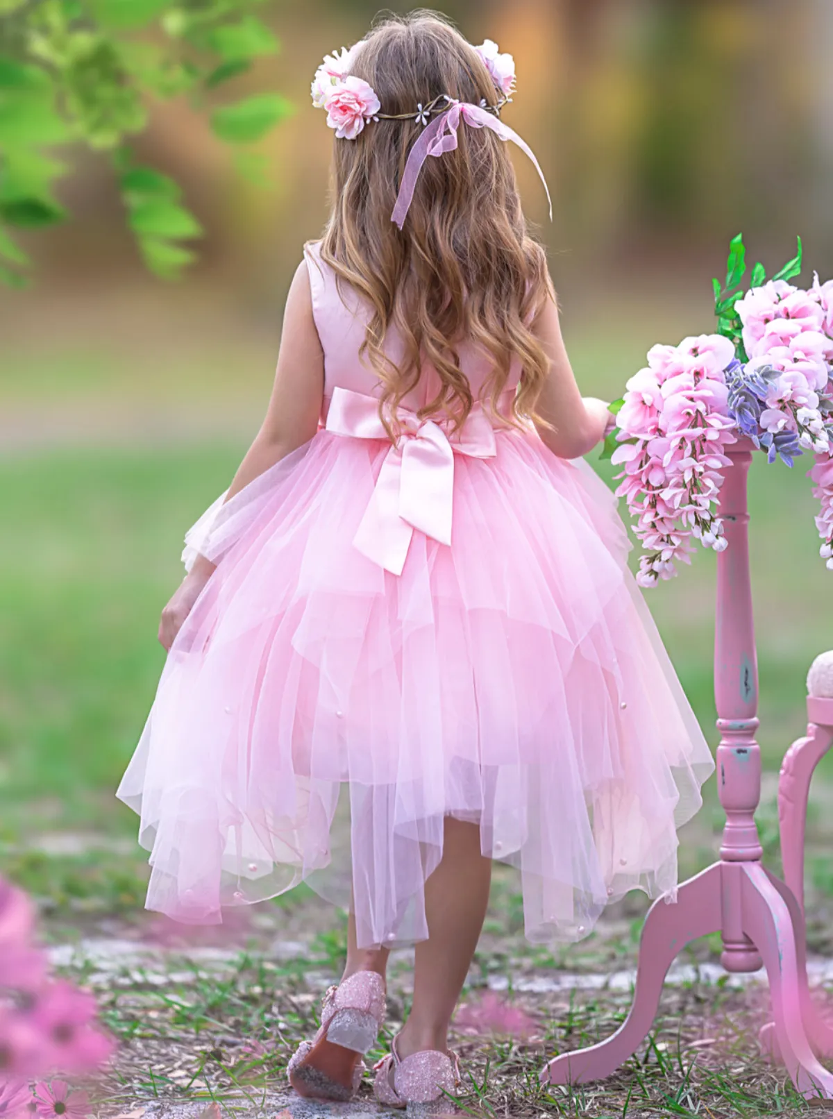 Sparkles and Twirls Pastel Pink Tutu Gown