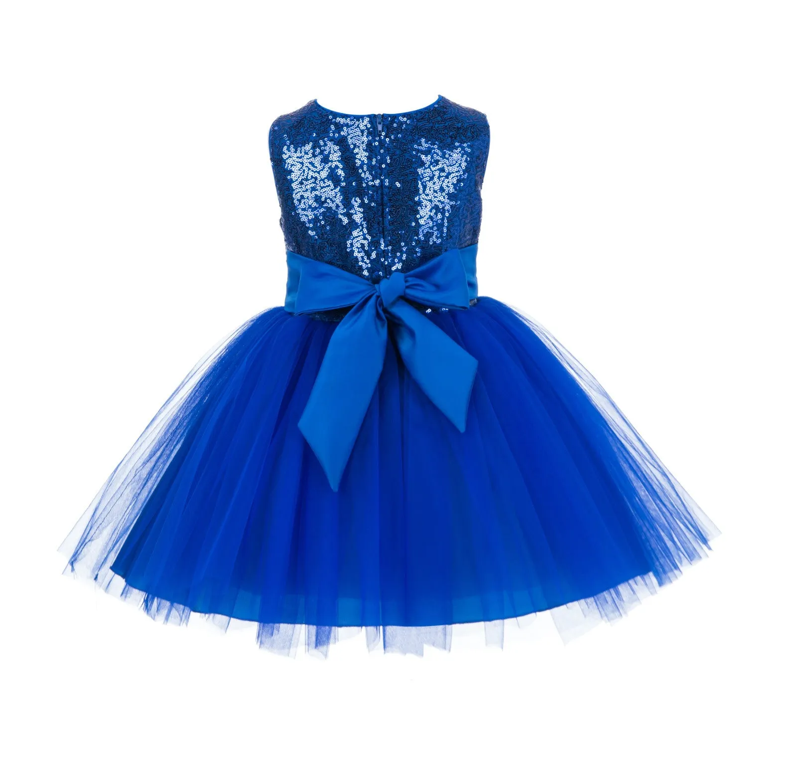Sparkling Sequins Mesh Tulle Flower Girl Dress Wedding Pageant Toddler Holiday Gown Occasions 124