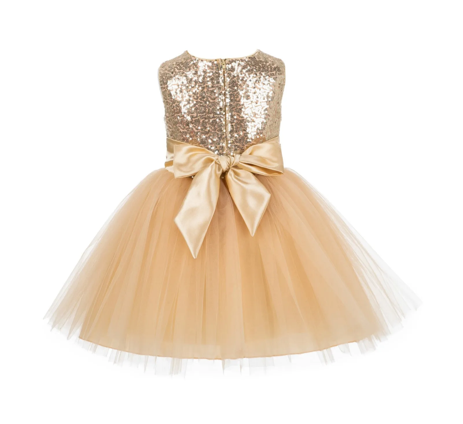 Sparkling Sequins Mesh Tulle Flower Girl Dress Wedding Pageant Toddler Holiday Gown Occasions 124
