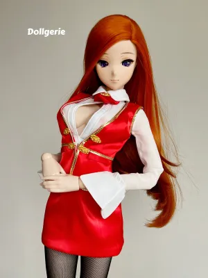 [Special BIG Discount] 2022 Red Satin Bartender Set for SmartDoll/ DD