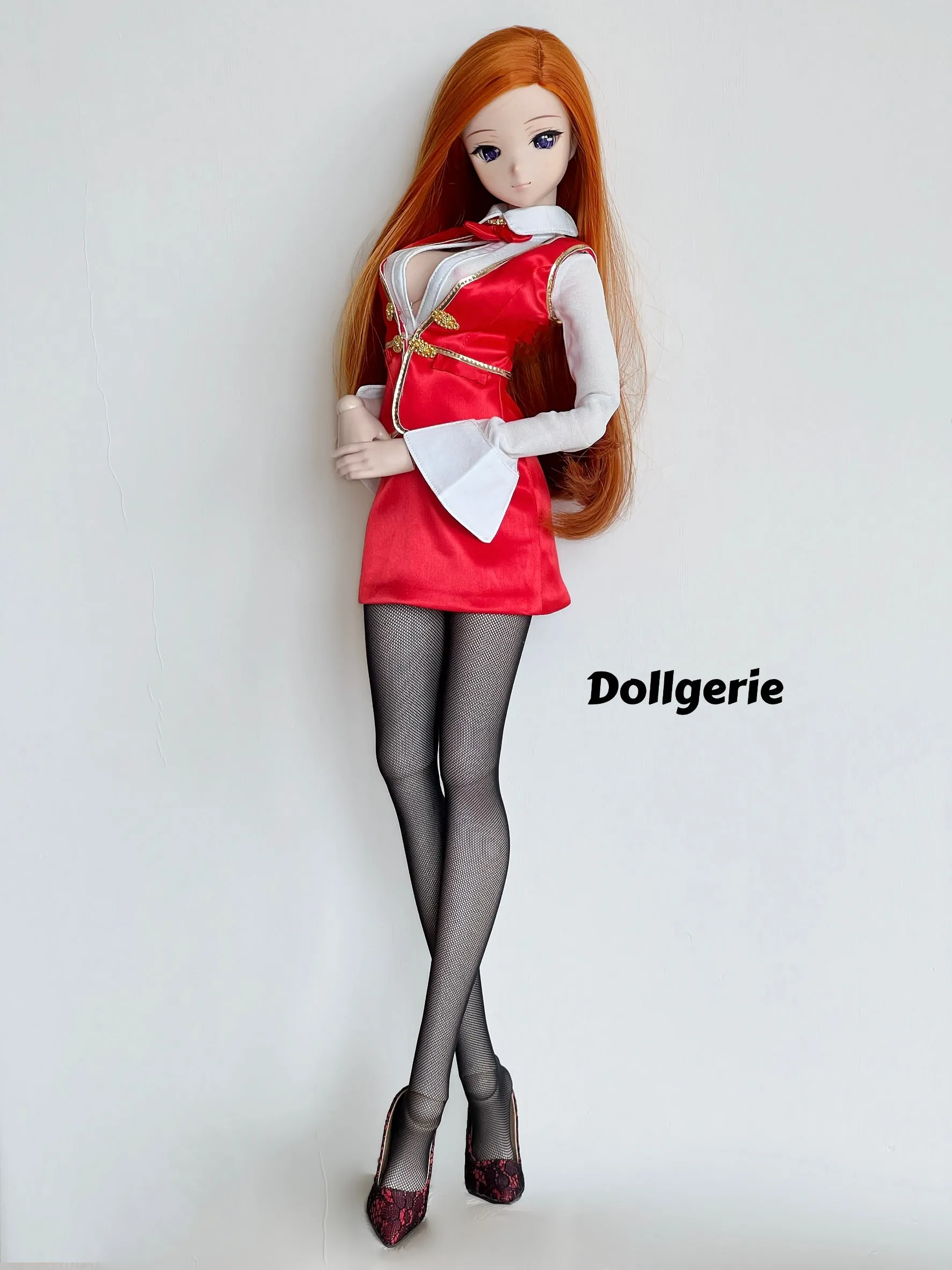 [Special BIG Discount] 2022 Red Satin Bartender Set for SmartDoll/ DD