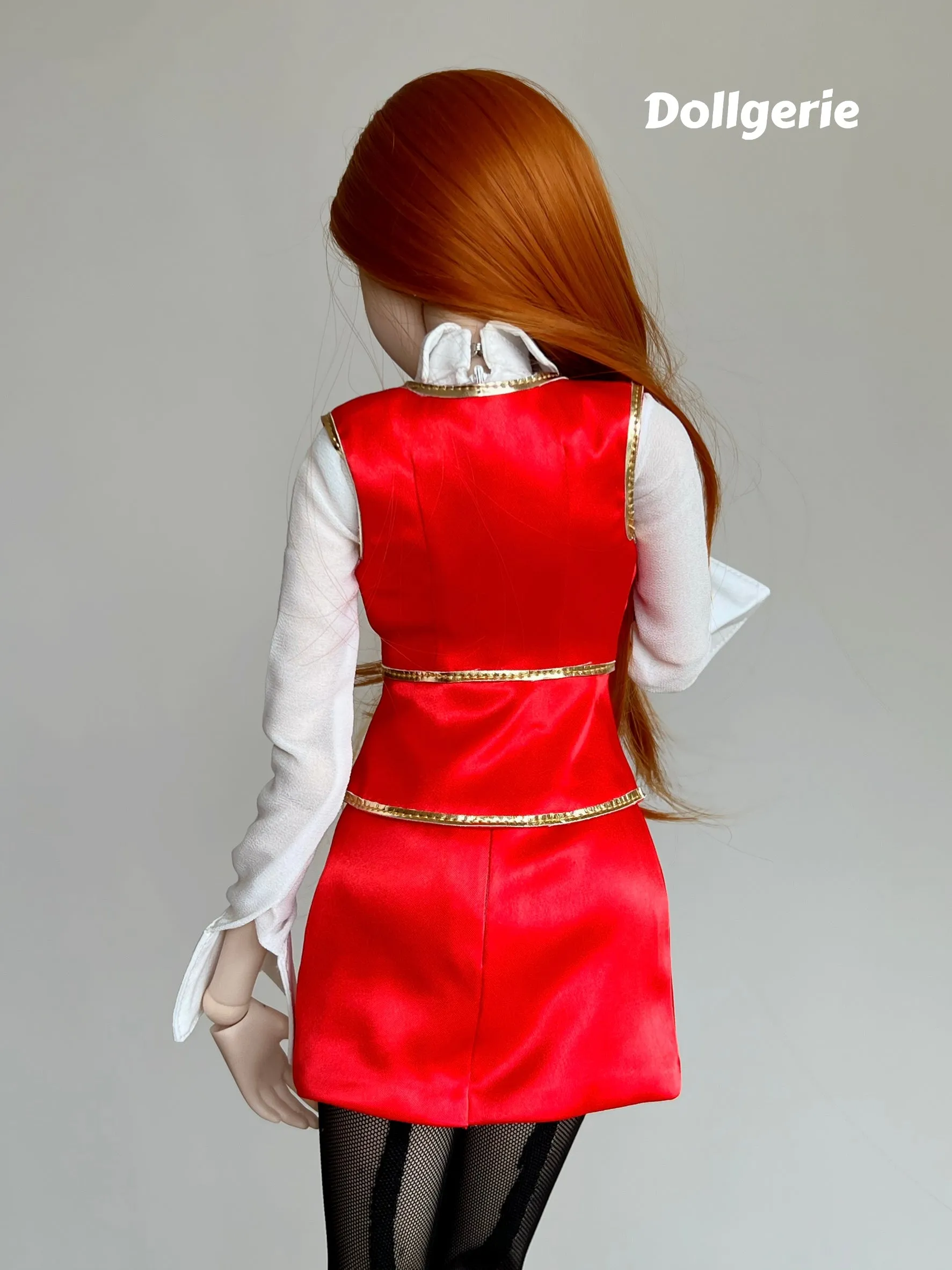 [Special BIG Discount] 2022 Red Satin Bartender Set for SmartDoll/ DD