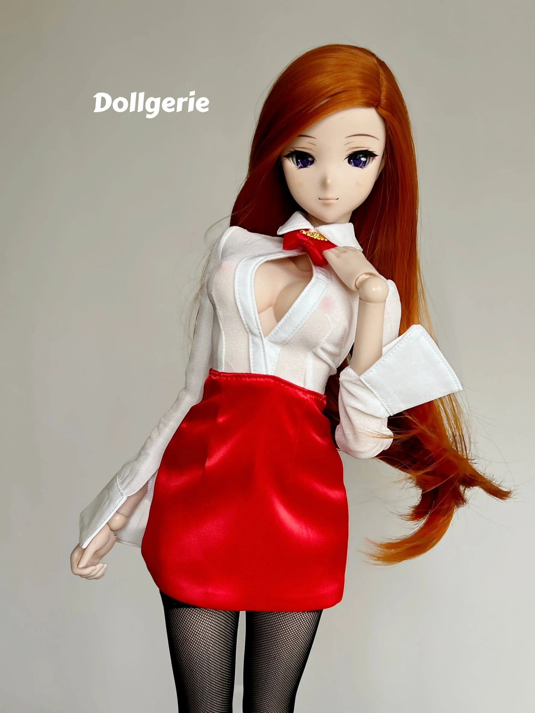 [Special BIG Discount] 2022 Red Satin Bartender Set for SmartDoll/ DD