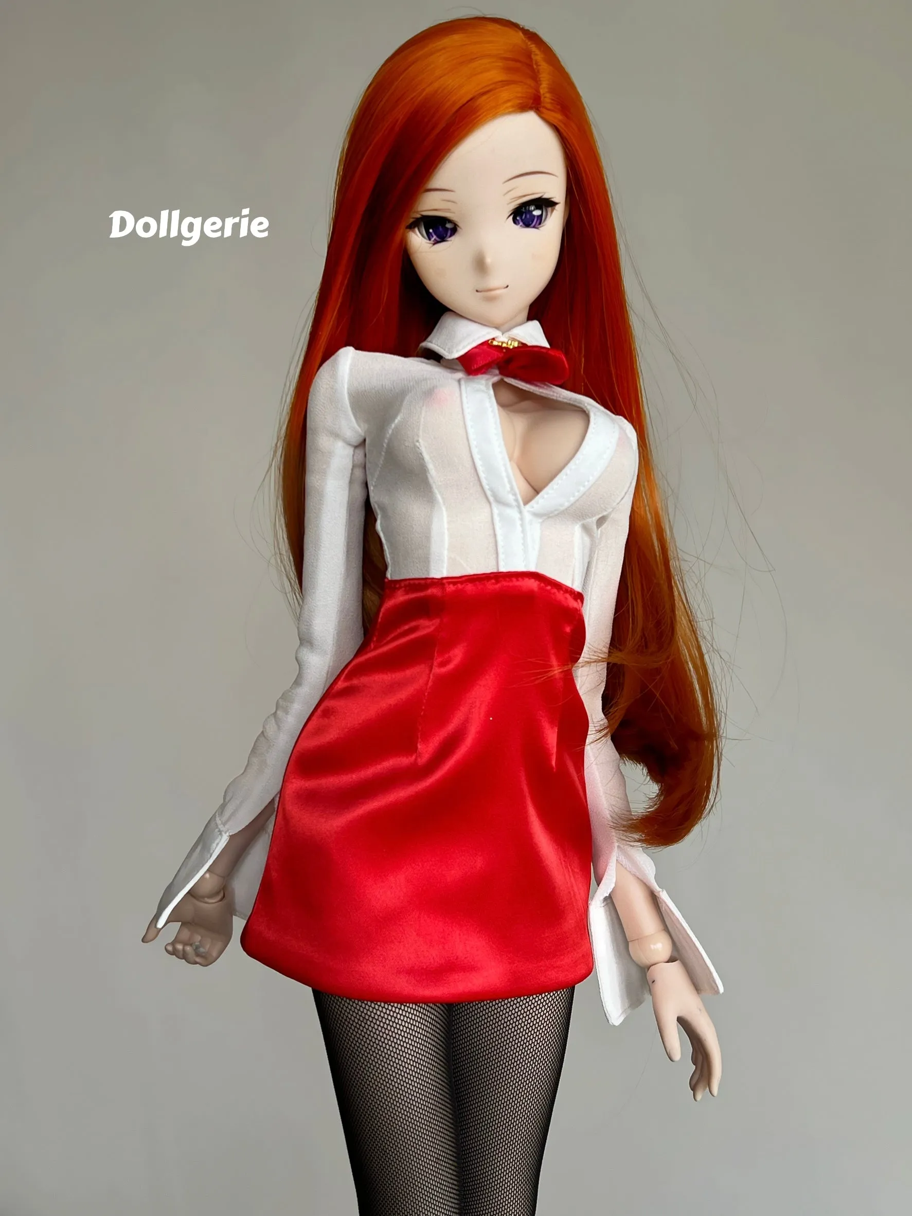 [Special BIG Discount] 2022 Red Satin Bartender Set for SmartDoll/ DD