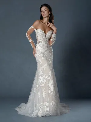 Stella Couture Size 24 25515E Champagne Gown