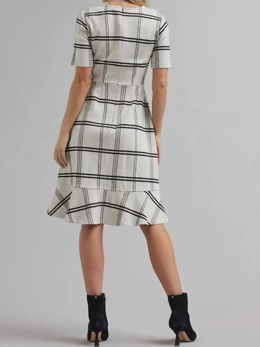 Stella Plaid Knee Length Flare Dress