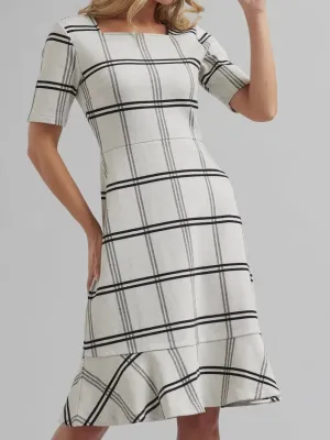 Stella Plaid Knee Length Flare Dress