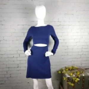 Susana Monaco Cut Out Mini Dress In Deep Sea Size Small