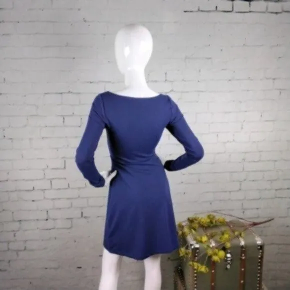 Susana Monaco Cut Out Mini Dress In Deep Sea Size Small