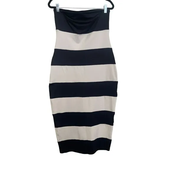 Susana Monaco Striped Strapless Jersey Tube Dress Size XXL NWOT