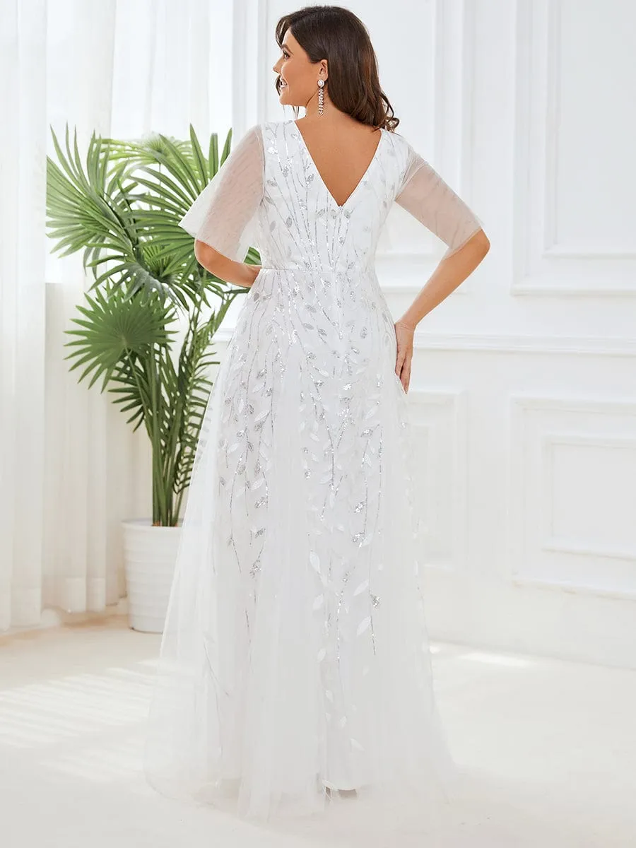 Sylvia tulle dress with sequins in white Express NZ wide