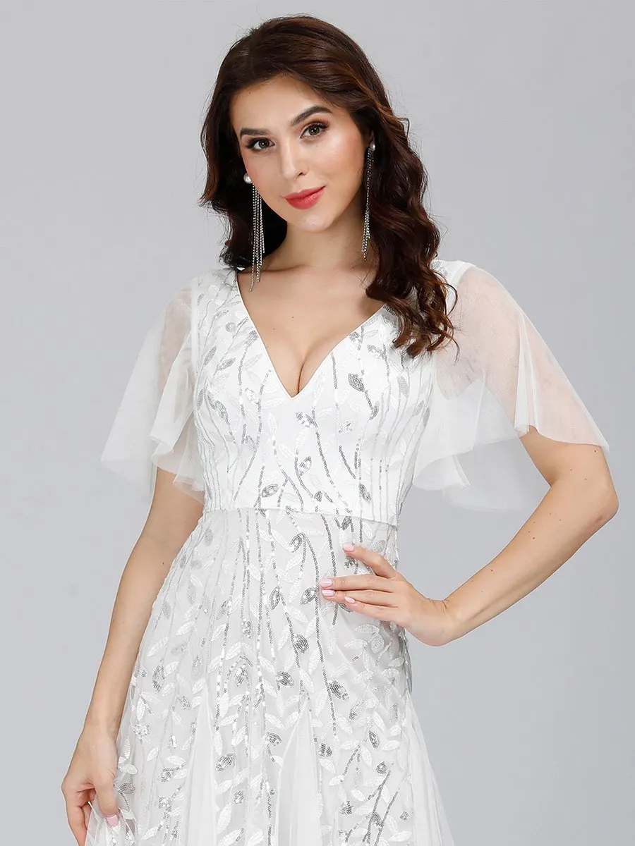 Sylvia tulle dress with sequins in white Express NZ wide