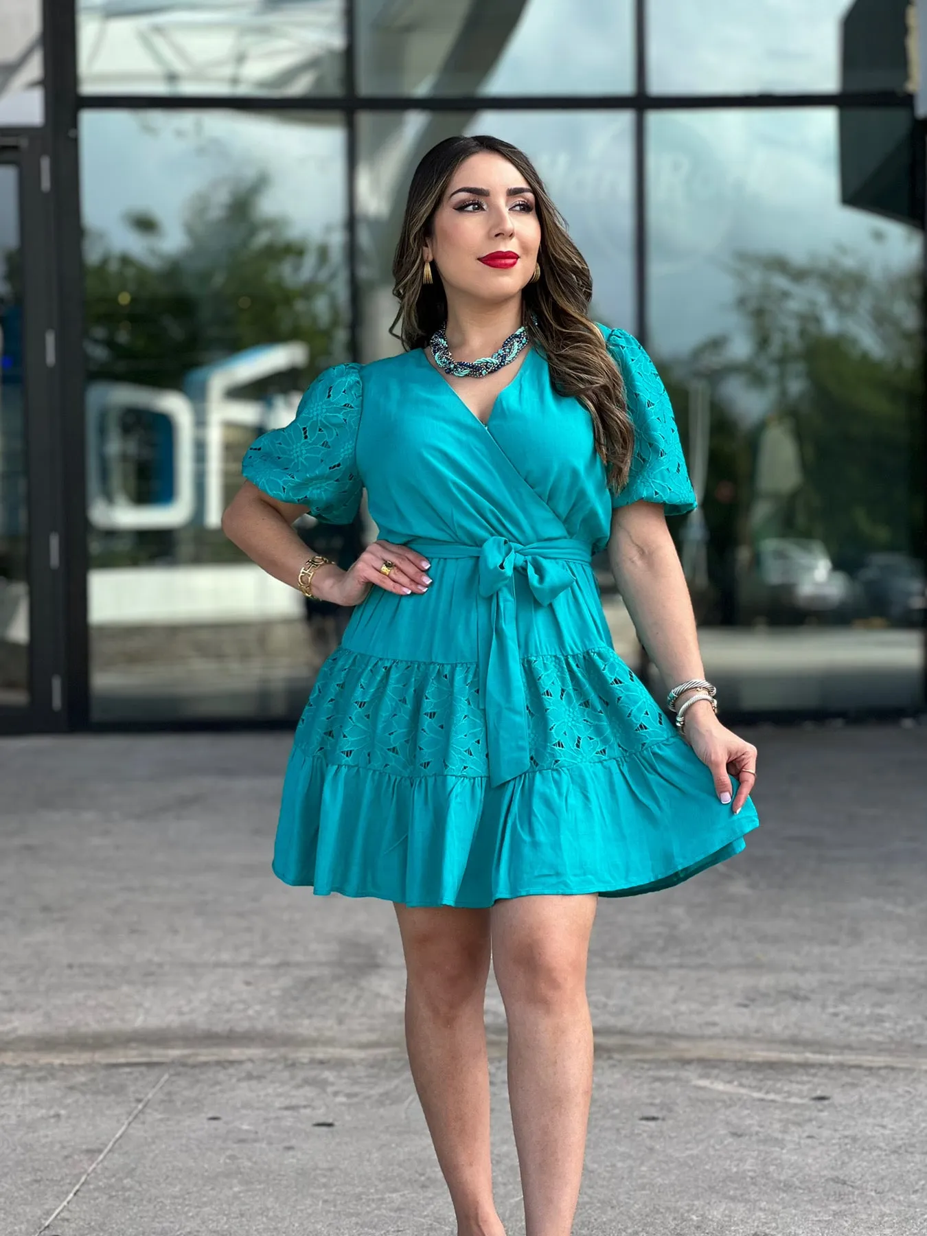 Teal Mini Dress
