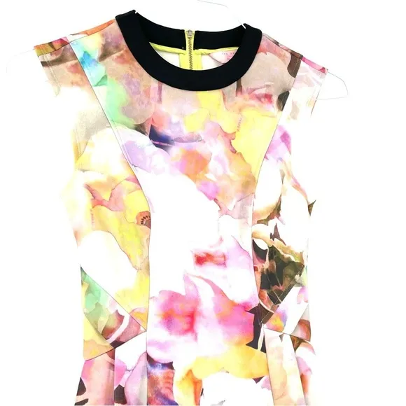 Ted Baker London Jeneyy Floral Watercolor A-Line Dress
