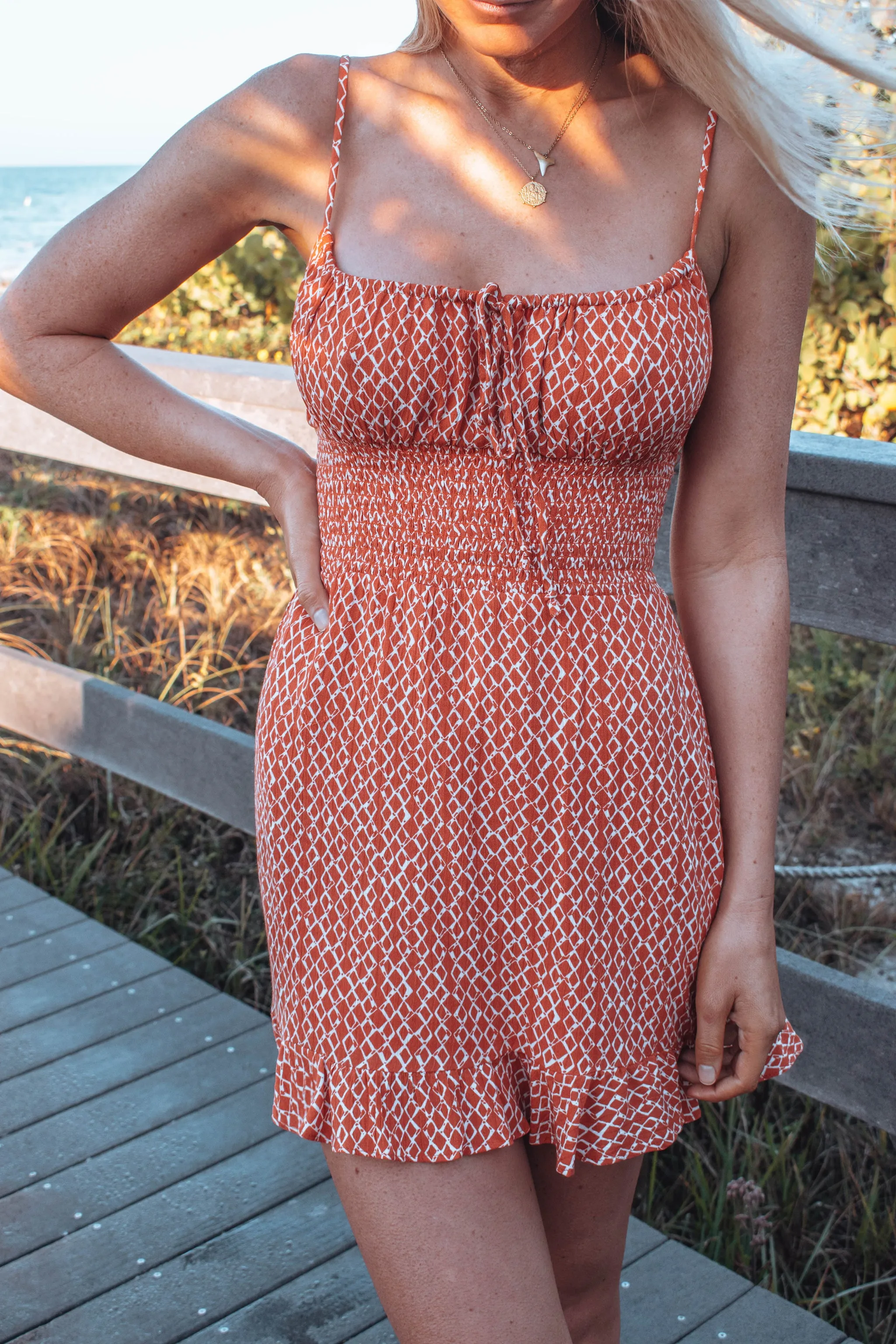 Tela Printed Mini Dress