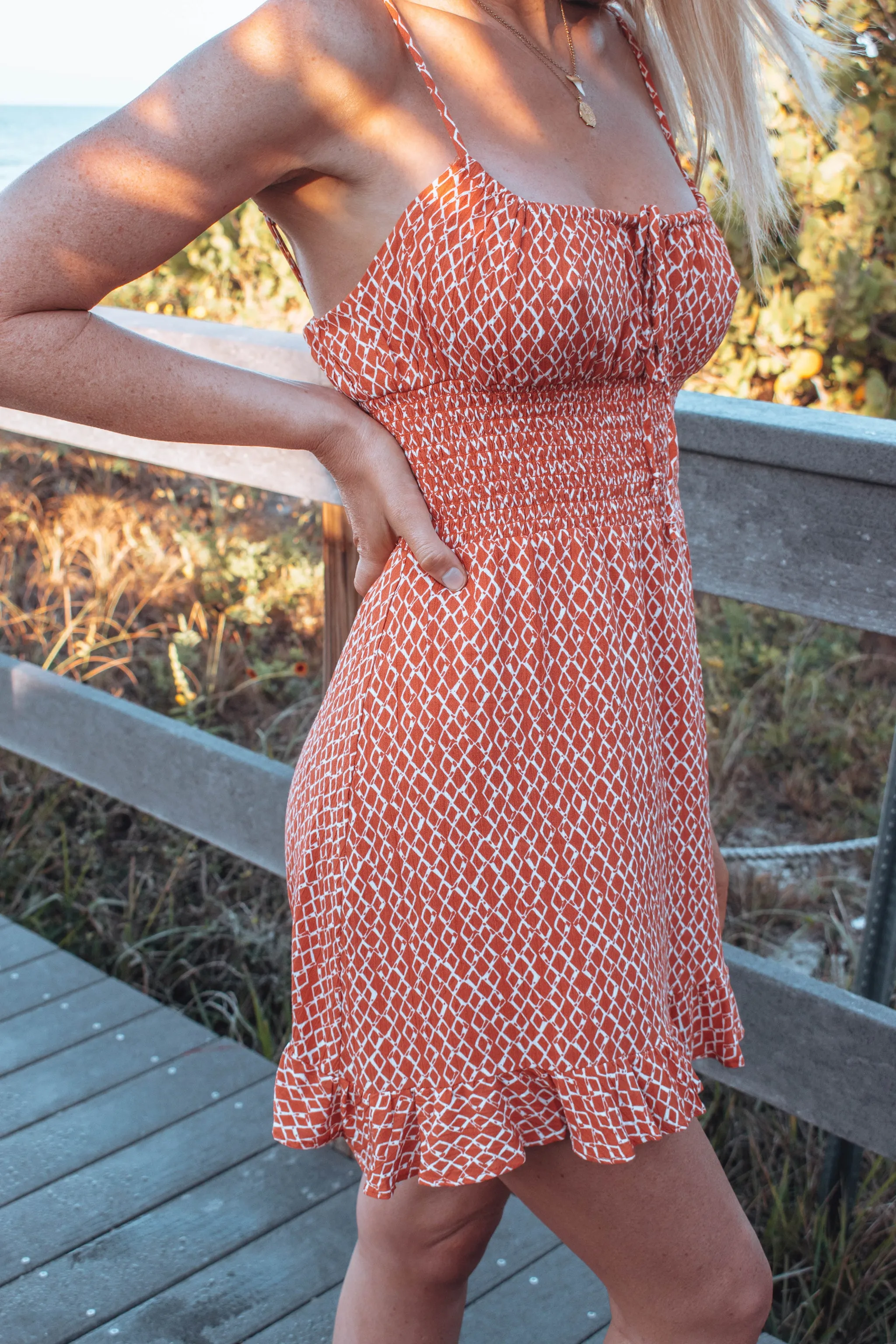 Tela Printed Mini Dress